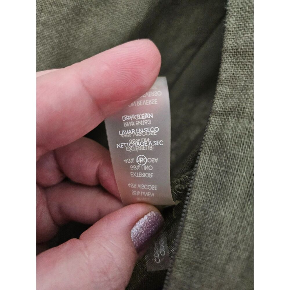 Calvin Klein Size 10 Green Jumpsuit Linen Blend - Picture 6 of 6